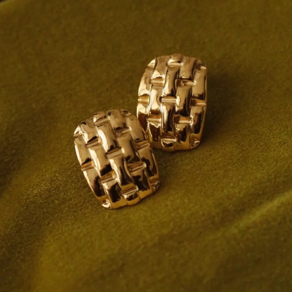 Weave Statement Earrings - Picture 1 of 5